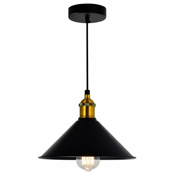 Cwi Lighting Brave 1 Light Down Mini Pendant With Black Finish 9605P8-1-101-B